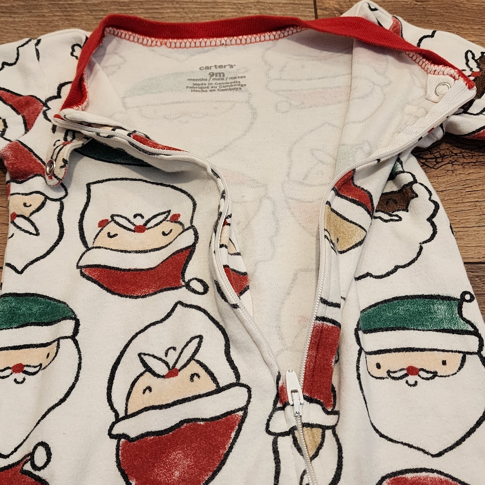 Carter's Red and White Footies Festive One Piece - Picture 3 of 6